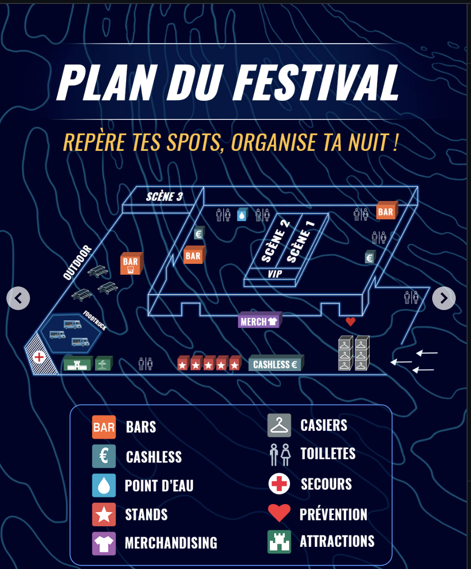 Plan illustré du festival